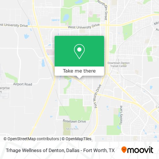 Trhage Wellness of Denton map