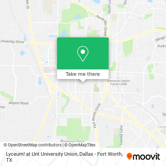 Lyceum! at Unt University Union map