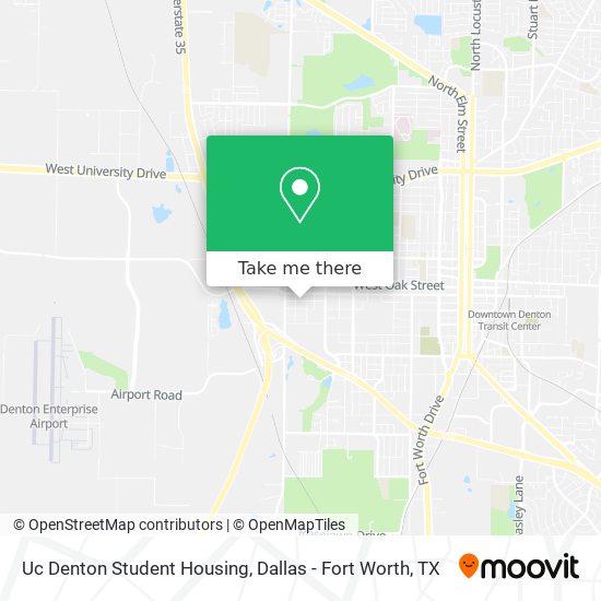 Mapa de Uc Denton Student Housing