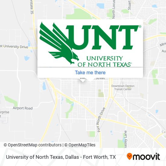 Mapa de University of North Texas