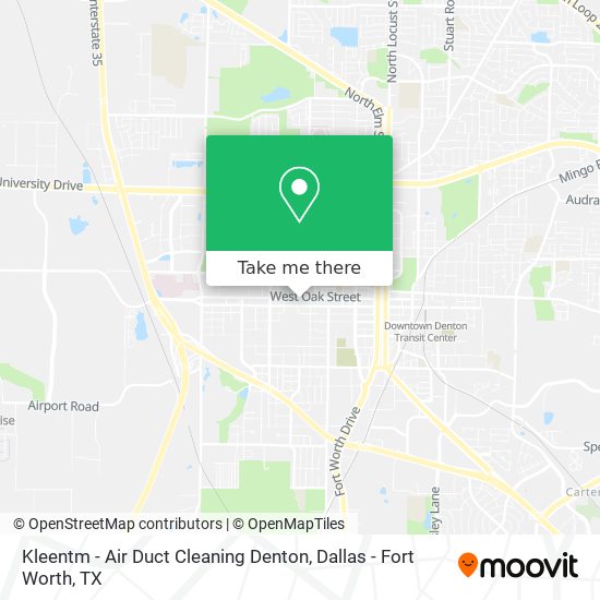 Mapa de Kleentm - Air Duct Cleaning Denton