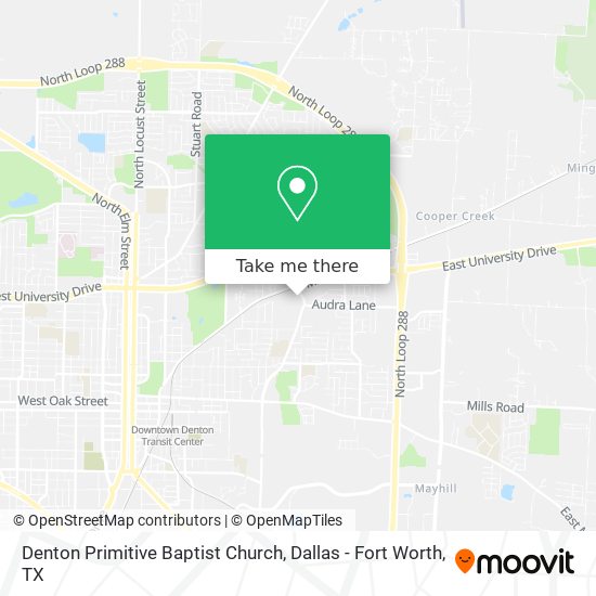 Denton Primitive Baptist Church map