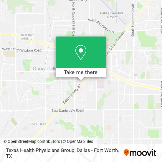 Texas Health Physicians Group map