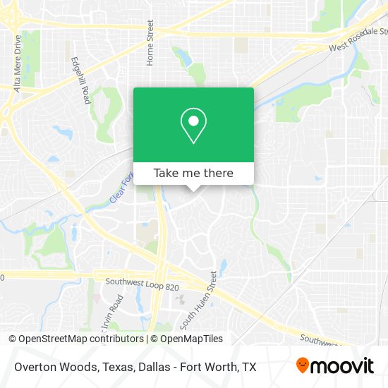 Overton Woods, Texas map