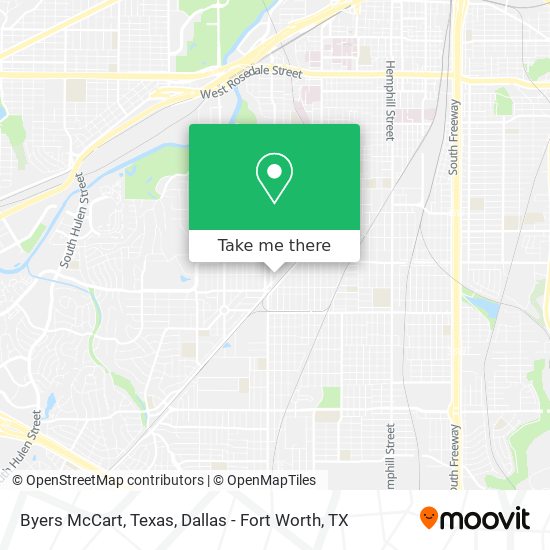 Byers McCart, Texas map