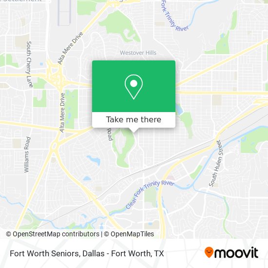 Fort Worth Seniors map