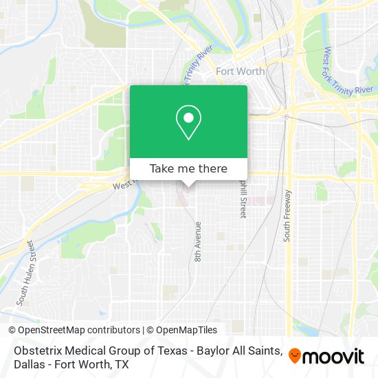 Mapa de Obstetrix Medical Group of Texas - Baylor All Saints