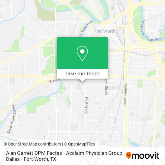 Mapa de Alan Garrett DPM Facfas - Acclaim Physician Group