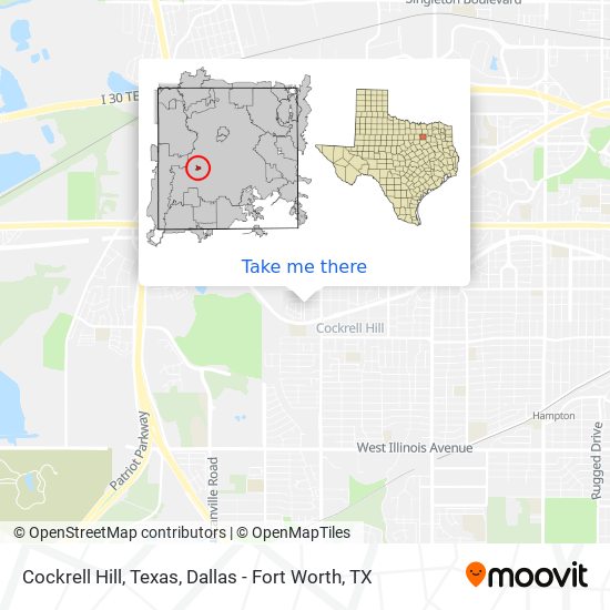 Cockrell Hill, Texas map