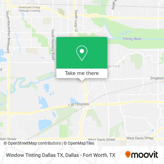 Mapa de Window Tinting Dallas TX