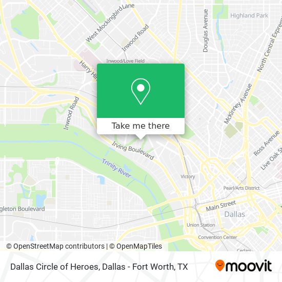 Dallas Circle of Heroes map