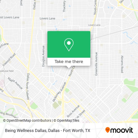 Being Wellness Dallas map