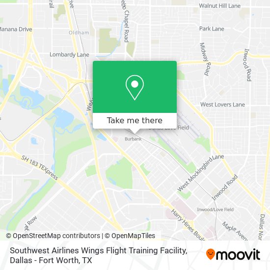 Southwest Airlines Wings Flight Training Facility map