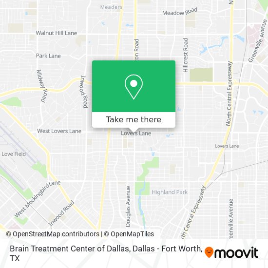 Brain Treatment Center of Dallas map