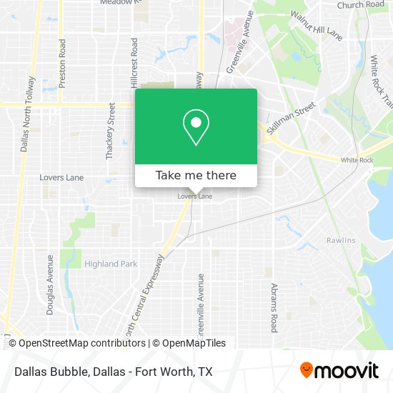 Mapa de Dallas Bubble