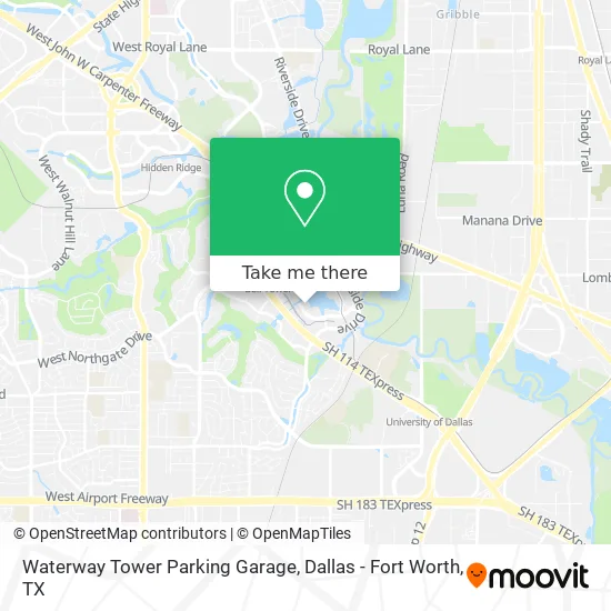 Mapa de Waterway Tower Parking Garage