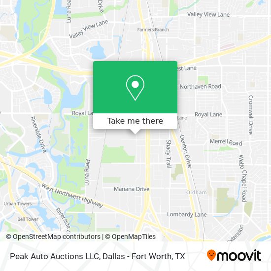 Mapa de Peak Auto Auctions LLC
