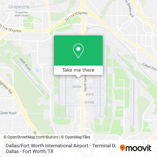 Dallas / Fort Worth International Airport - Terminal D map