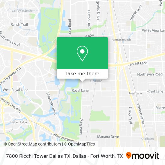 7800 Ricchi Tower Dallas TX map