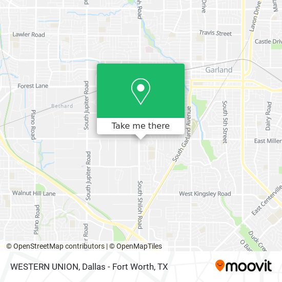 WESTERN UNION map