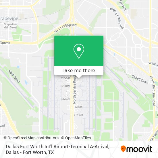 Dallas Fort Worth Int'l Airport-Terminal A-Arrival map
