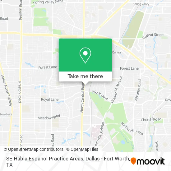 SE Habla Espanol Practice Areas map