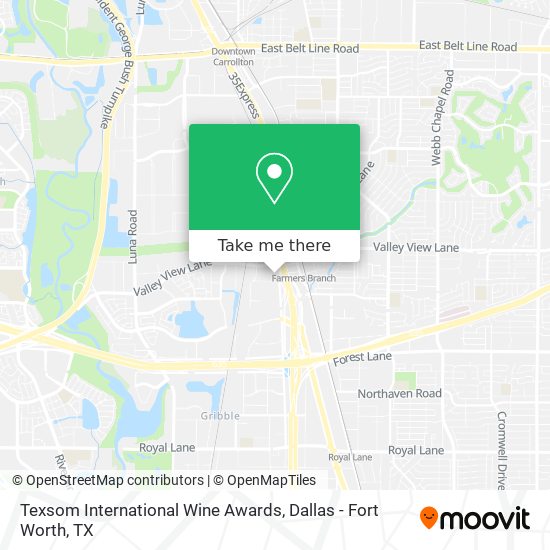 Texsom International Wine Awards map