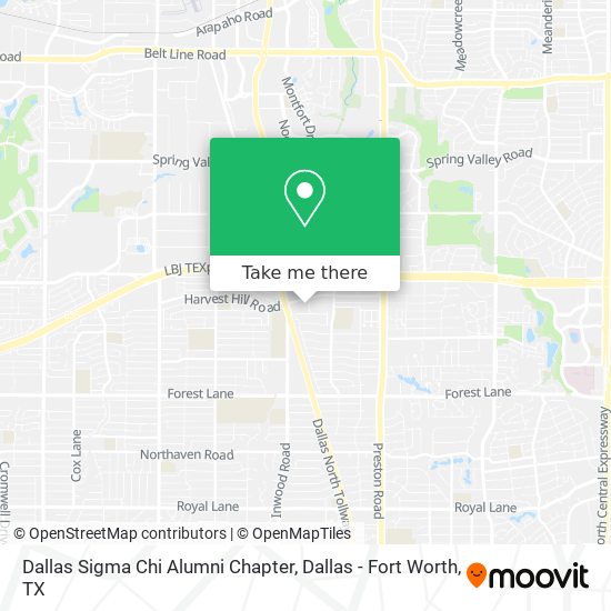 Dallas Sigma Chi Alumni Chapter map