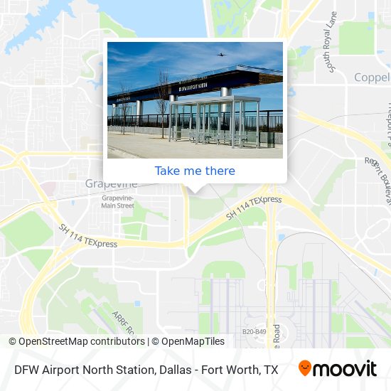 DFW Airport North Station map