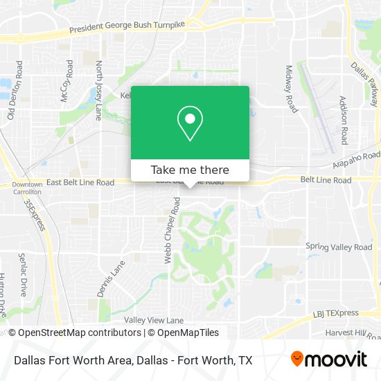 Dallas Fort Worth Area map