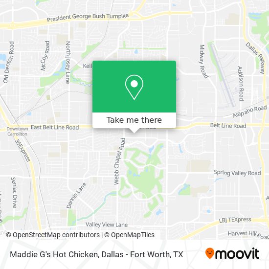 Maddie G's Hot Chicken map