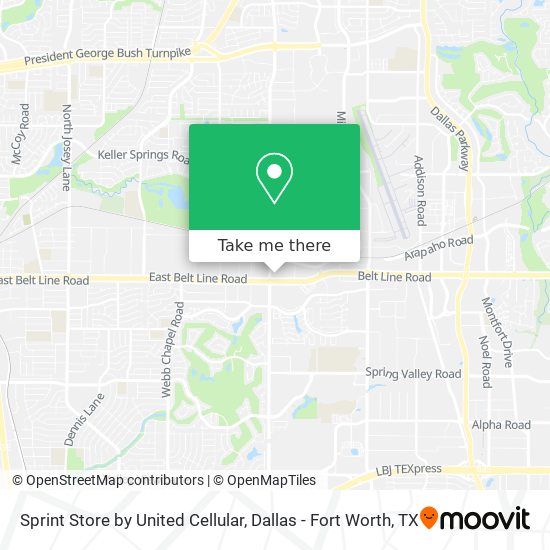 Sprint Store by United Cellular map