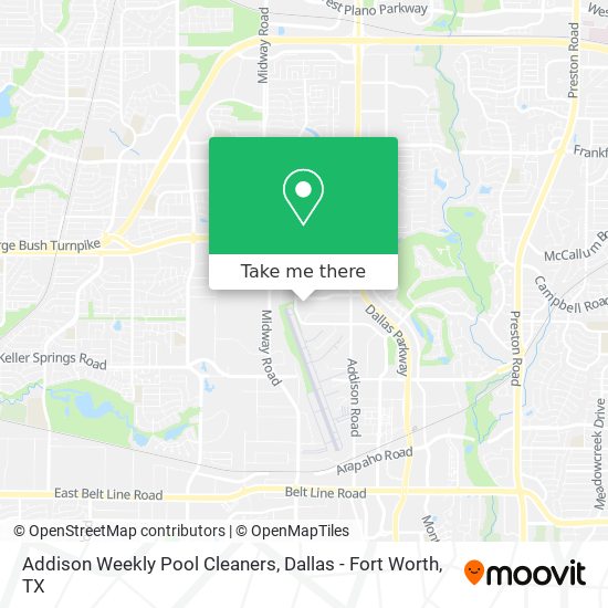 Addison Weekly Pool Cleaners map