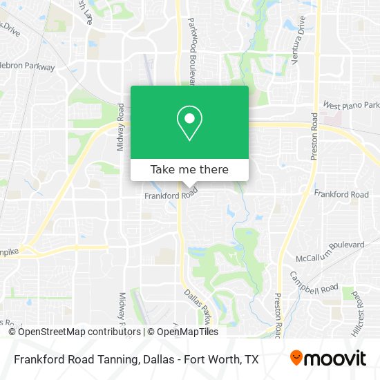 Frankford Road Tanning map