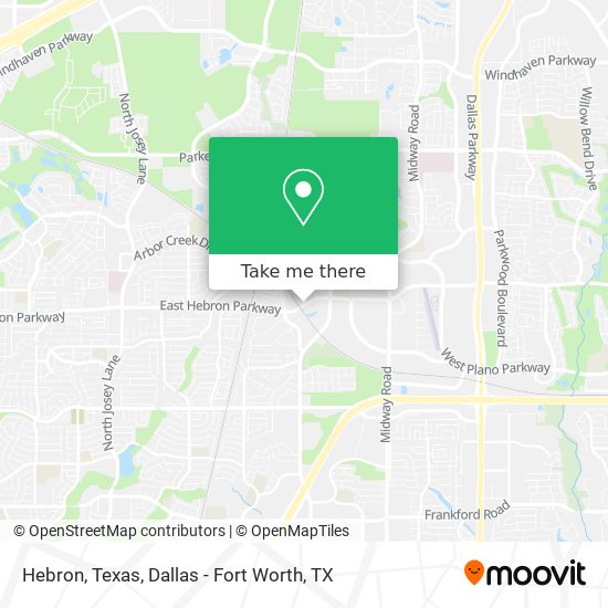 Mapa de Hebron, Texas