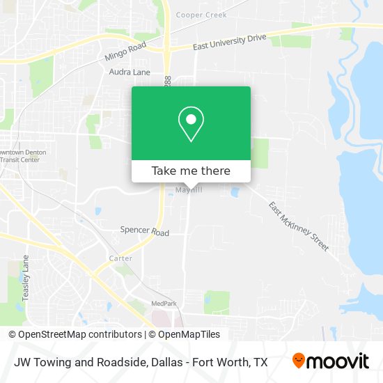 JW Towing and Roadside map