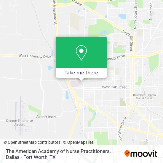 Mapa de The American Academy of Nurse Practitioners