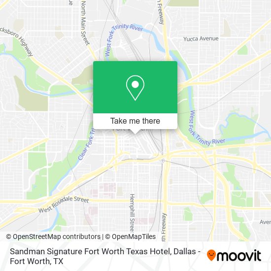 Sandman Signature Fort Worth Texas Hotel map