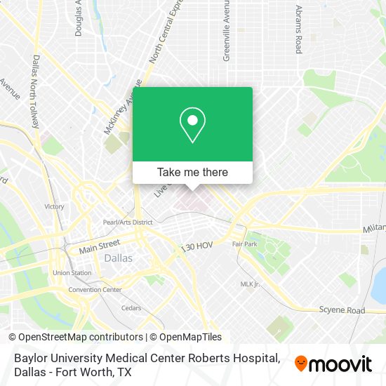 Mapa de Baylor University Medical Center Roberts Hospital