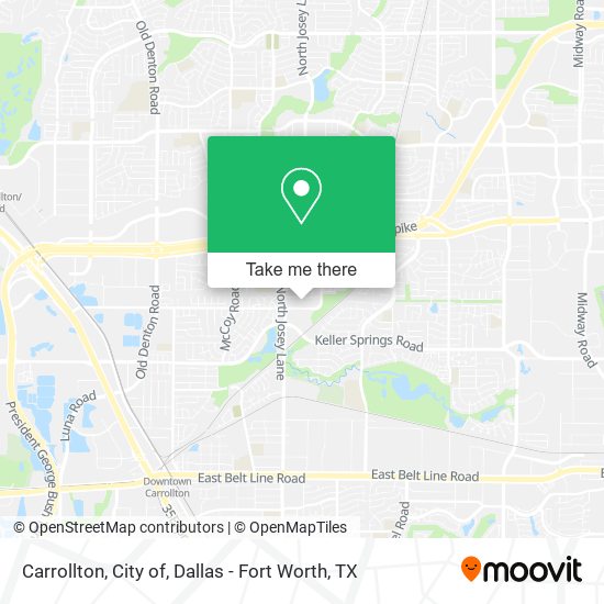 Carrollton, City of map