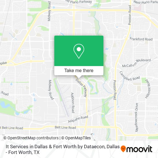 It Services in Dallas & Fort Worth by Dataecon map