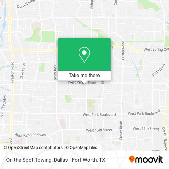 On the Spot Towing map