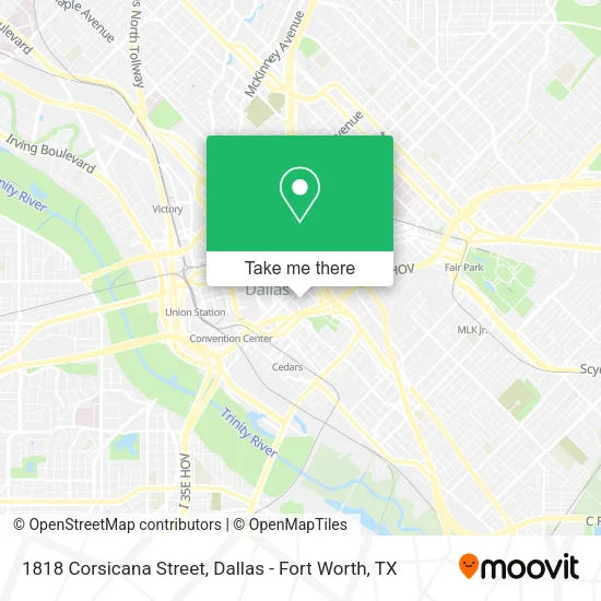 1818 Corsicana Street map
