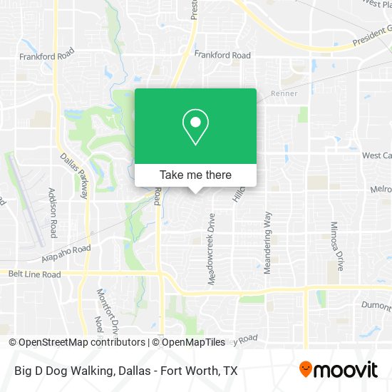 Big D Dog Walking map