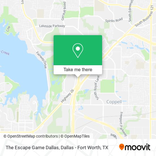 Mapa de The Escape Game Dallas