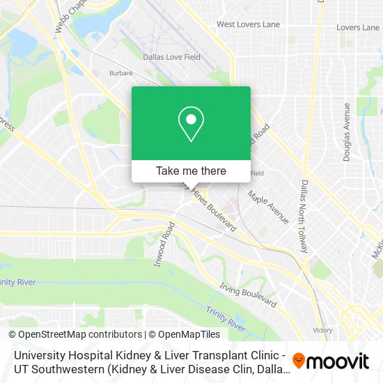 University Hospital Kidney & Liver Transplant Clinic - UT Southwestern map