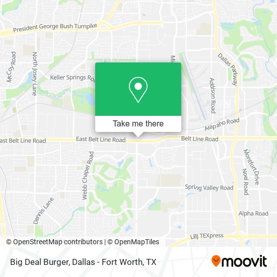 Big Deal Burger map