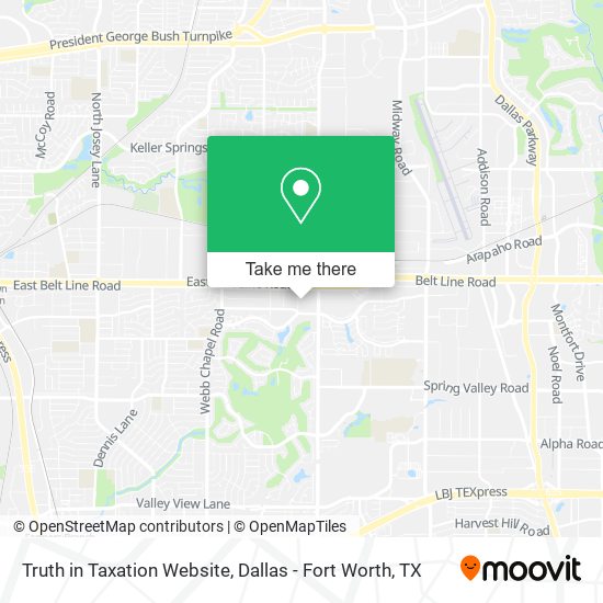 Truth in Taxation Website map