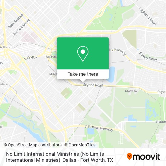 Mapa de No Limit International Ministries