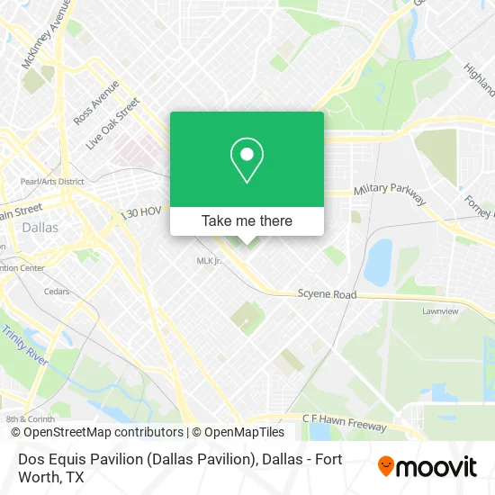 Dos Equis Pavilion (Dallas Pavilion) map